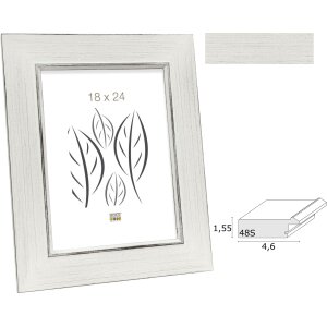 Cornice per quadri in legno bianco S48SK1
