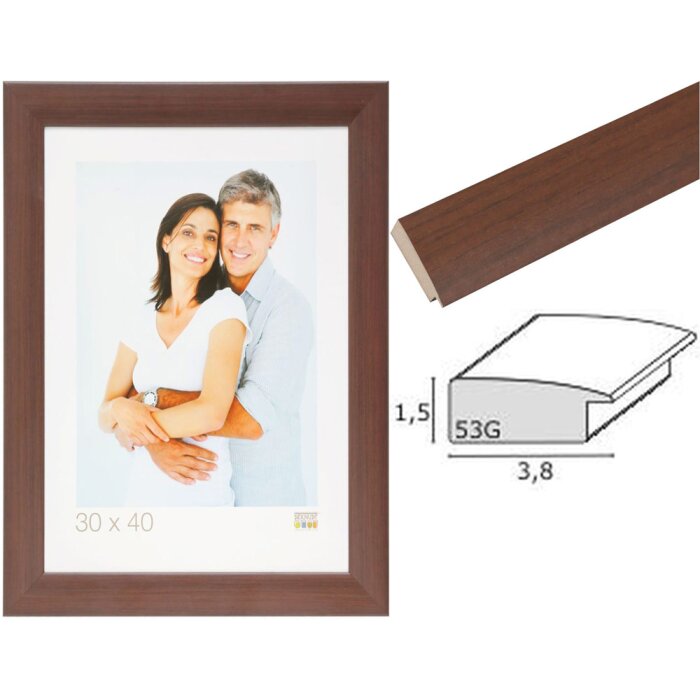 Cornice per quadri in legno marrone S53GH7