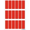 Etichette multiuso rosse 12x34 mm carta opaca 90 pz.