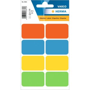 Etichette multiuso colori assortiti VARIO 2,6x4 cm