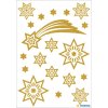 Adesivo natalizio HERMA MAGIC stelle + coda, glitterato