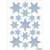 HERMA Stelle adesive natalizie argento Holo