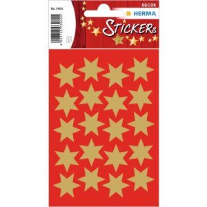 Adesivo natalizio HERMA stelle oro Ø 21 mm