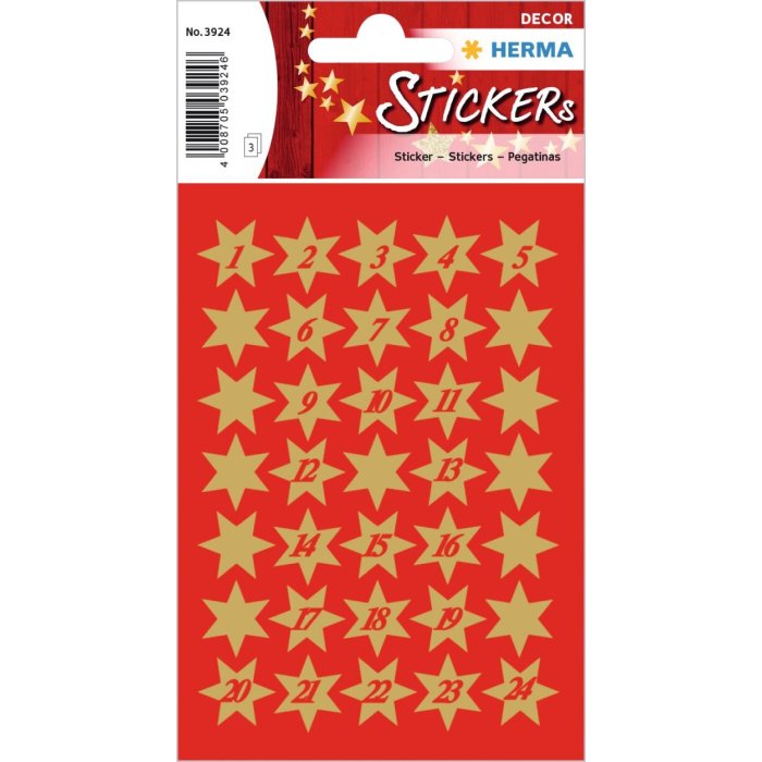Stelle adesive 1-24, oro