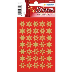 Stelle adesive 1-24, oro