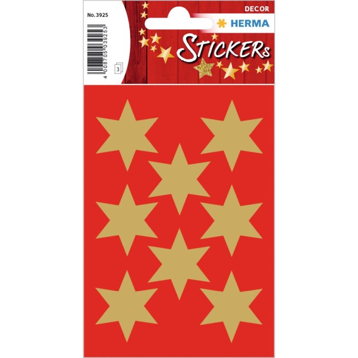 Adesivo Stelle, oro Ø 33 mm