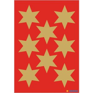 Adesivo Stelle, oro Ø 33 mm