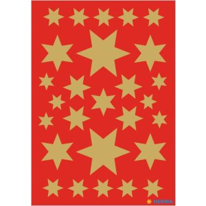 Herma Adesivo natalizio decorazione stelle, oro