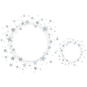 HERMA Stelle adesive natalizie argento