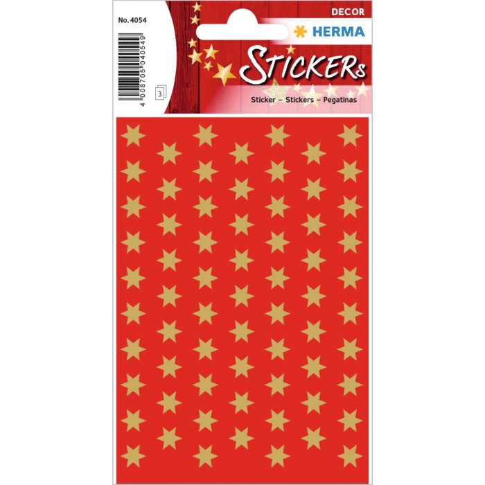 Adesivo HERMA stelle oro Ø 8 mm