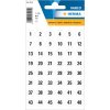 Numeri 12 mm 1-240 Carta bianca nera 5 fogli