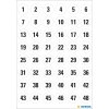 Numeri 12 mm 1-240 Carta bianca nera 5 fogli