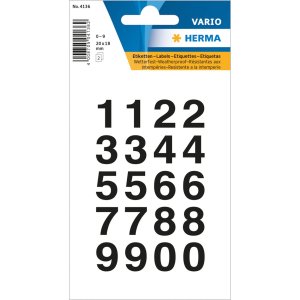 Numeri 20x18 mm 0-9 resistenti alle intemperie foglio...