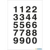 Numeri 20x18 mm 0-9 resistenti alle intemperie foglio trasparente nero 2 fogli
