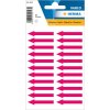 Etichette informative frecce rosso vivo 38x7 mm 88 pz.