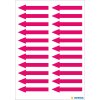 Etichette informative frecce rosso vivo 38x7 mm 88 pz.