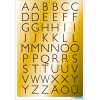 lettere herma 13x12 mm a-z oro lamina nera 4 fogli