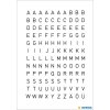 Lettere 5 mm a-z resistente alle intemperie foglio trasparente nero 2 fogli