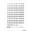 1-100 Etichette numeri VARIO nero 2 fogli