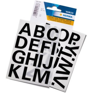 Lettere 25 mm a-z resistente alle intemperie foglio nero...