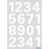 numeri vario 0-9, bianco 25 mm