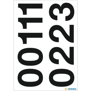 Etichette numeriche Herma Vario 0-9 nero 2 fogli