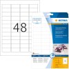 Etichette di sicurezza bianche 45,7x21,2 mm foglio adesivo estremamente forte opaco 1200 pz.