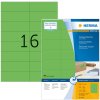 Etichette A4 verde 105x37 mm carta opaca 1600 pz.