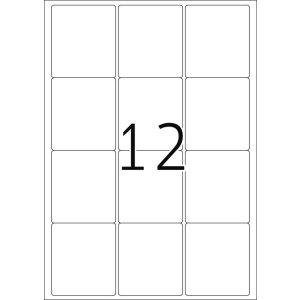 Etichette Premium A4, carta bianca 63,5x72 mm opaca 1200 pz.