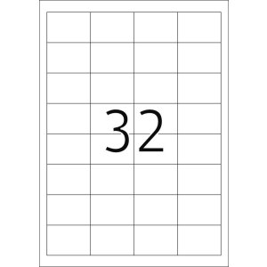 Etichette Premium A4, carta bianca 63,5x72 mm opaca 1200 pz.