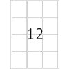Etichette Premium A4, carta bianca 63,5x72 mm opaca 1200 pz.