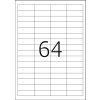 Etichette Premium A4, carta bianca 48,3x16,9 mm opaca 6400 pz.