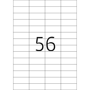 Etichette Premium A4, carta bianca 52,5x21,2 mm opaca 5600 pz.