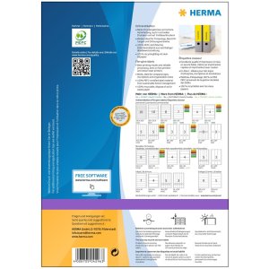 Etichette per cartelle A4 giallo 192x61 mm carta opaca 400 pz.