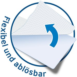 Etichette nome-tessuto A4 80x50 mm separabili bianche rimovibili in acetato di seta 250 pz.