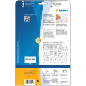 Etichette nome-tessuto A4 80x50 mm separabili bianche...