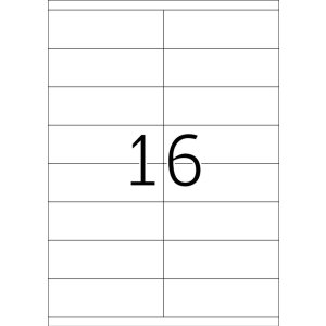 Etichette Premium A4, carta bianca 105x35 mm opaca 1600 pz.
