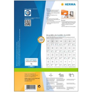 Etichette Premium A4, carta bianca 70x32 mm opaca 2700 pz.