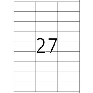 Etichette Premium A4, carta bianca 70x32 mm opaca 2700 pz.