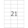 Etichette Premium A4, carta bianca 70x42 mm opaca 2100 pz.