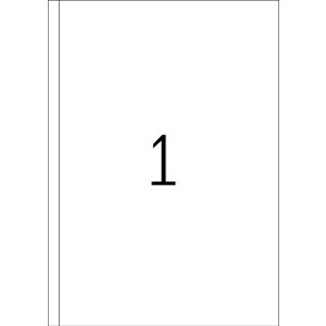 Etichette Premium A4, carta bianca 200x297 mm opaca 100 pz.