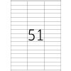 Etichette Premium A4, carta bianca 70x16,9 mm opaca 5100 pz.