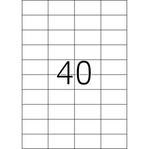 Etichette HERMA Premium A4, carta bianca 52,5x29,7 mm opaca 4000 pz.