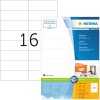 Etichette Premium A4, carta bianca 105x37 mm opaca 1600 pz.