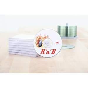 Etichette per CD A4 bianche Ø 116 mm carta opaca 200 pezzi