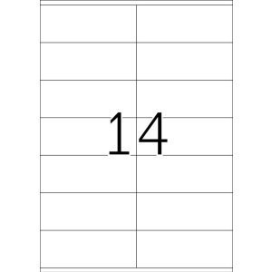 Etichette Premium A4, carta bianca 105x41 mm opaca 1400 pz.