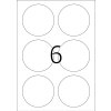 Etichette A4 bianche Ø 85 mm rotonde Carta mobile-rimovibile opaca 600 pz.