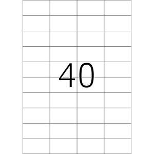 Etichette Premium A4, carta bianca 52,5x29,7 mm opaca 8000 pz.