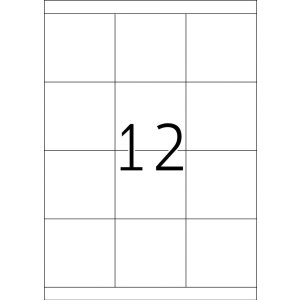 Etichette Premium A4, carta bianca 70x67,7 mm opaca 2400 pz.