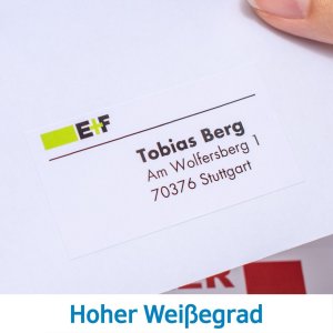 Etichette Premium A4, carta bianca 97x42,3 mm opaca 2400 pz.